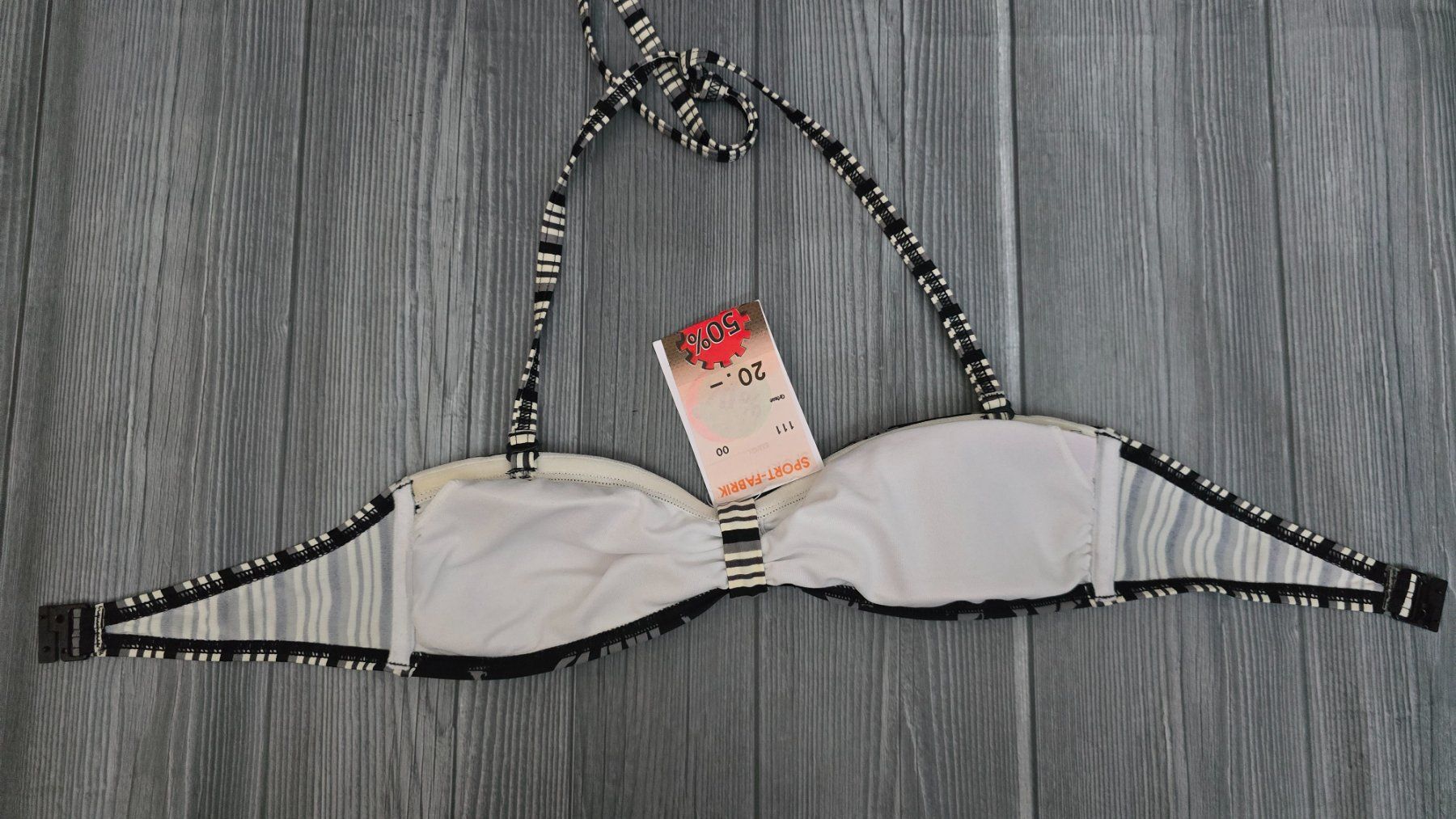 Costumi da bagno & Bikini: Tropical Bandeau Top - 36 - Black & White Chic – Nuovo (secondo la descrizione) da Thalwil venduto da VitaMini 3