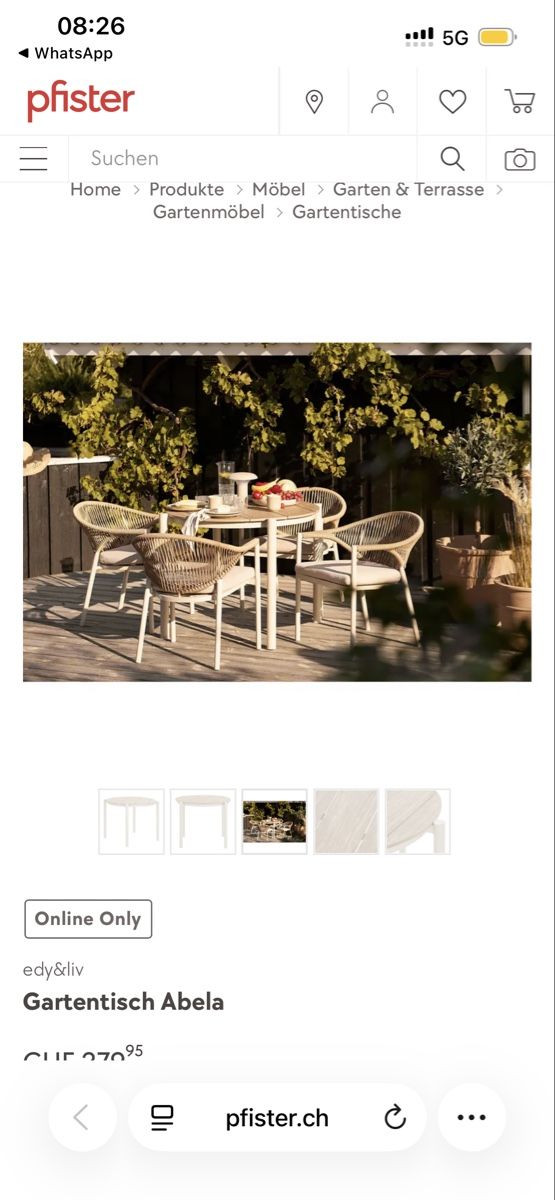 Pfister Tische: Neu Pfister Gartentisch  – Neu und originalverpackt aus Zürich von pal_79mf 2