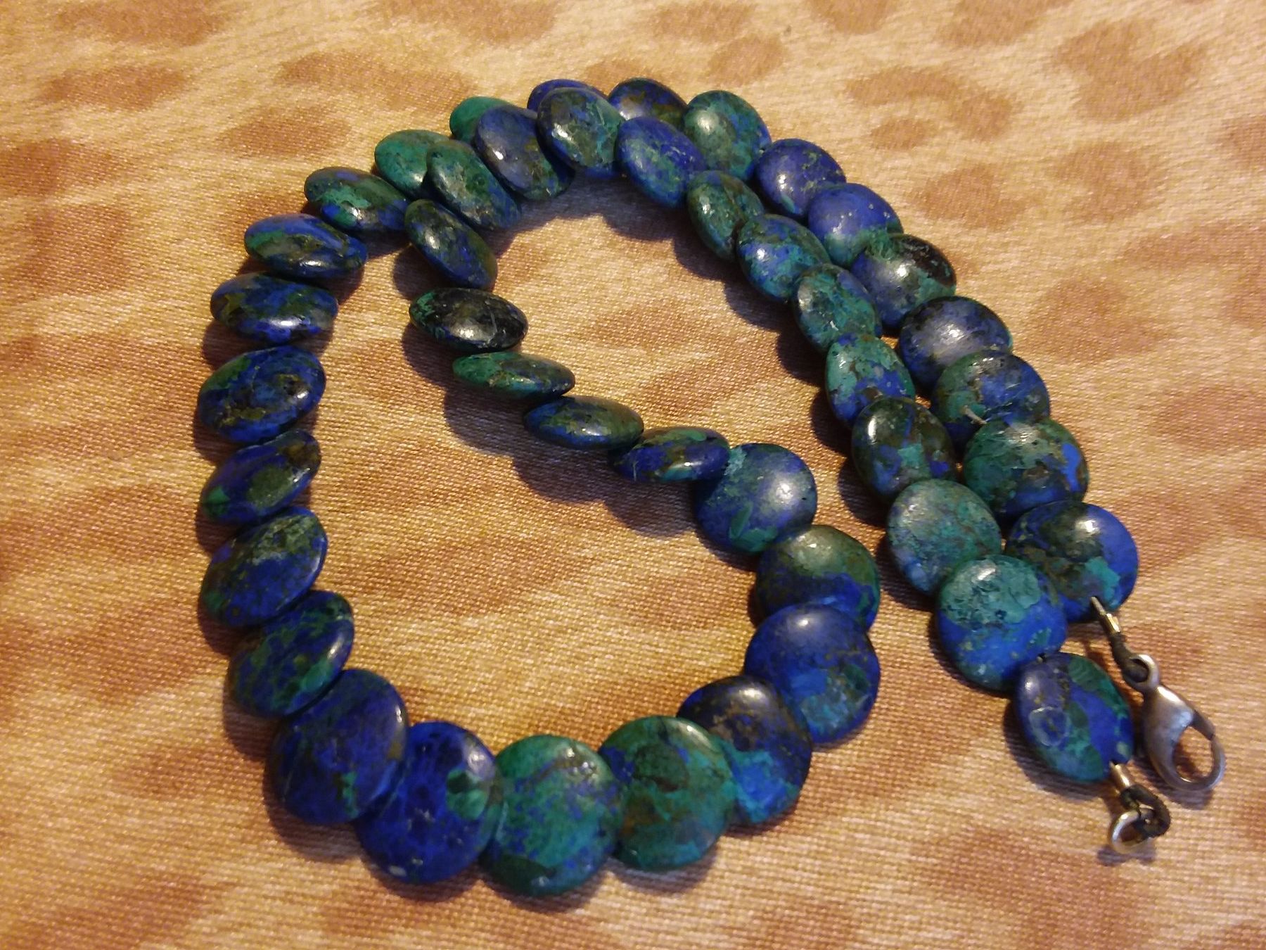 Catenine: Wunderschönes Azurit-Malachit Collier Halskette – Usato da Zürich venduto da sanwit 3