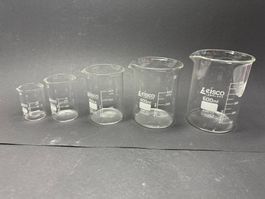 Set 5 Bechergläser: 50 - 600 ml NEU!