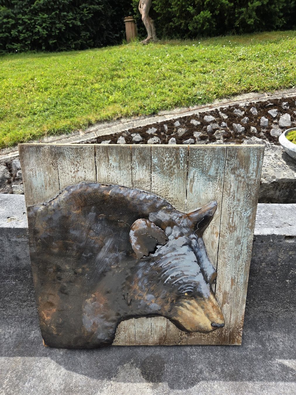 Foto & Immagini: 3D Bild Bär Kupfer auf Holz – Usato da Kölliken venduto da Lieblings-stuecke 2