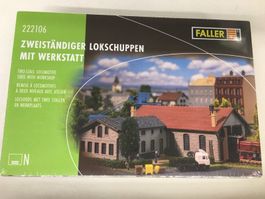Faller Spur N 222106 Zweiständiger Lokschuppen mit Werkstatt