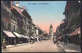 AK Morges, La Grand Rue, 1925