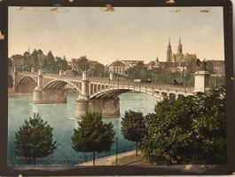 P.Z. Photochrom um 1895, Basel, Wettsteinbrücke, 16x22 cm
