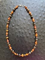 Braune Edelsteinkette mit Jaspis und Tigerauge