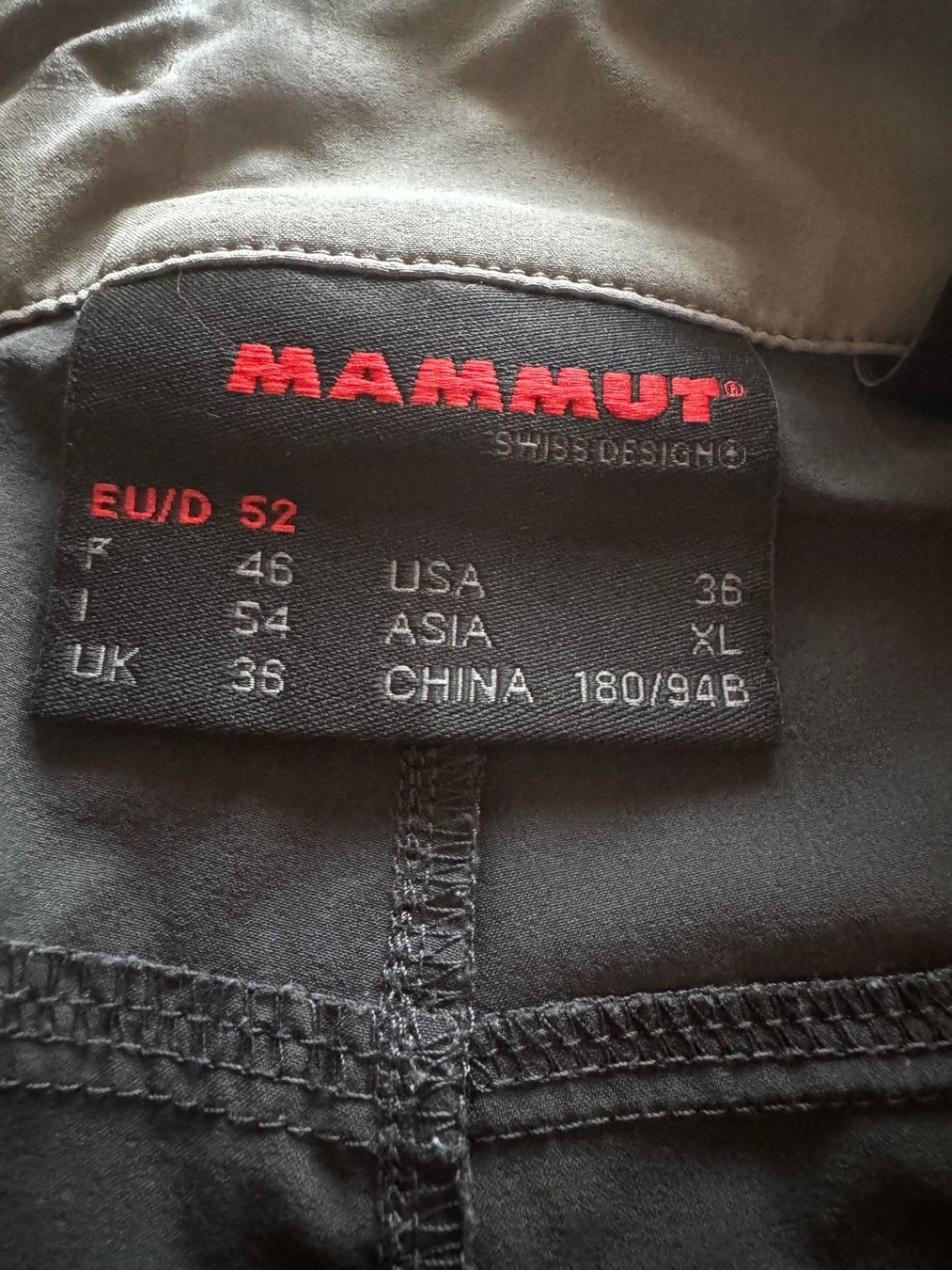 Mammut Pantaloni: Mammut Wanderhose schwarz-grau Grösse 52 – Usato da Kallnach venduto da Abula 1