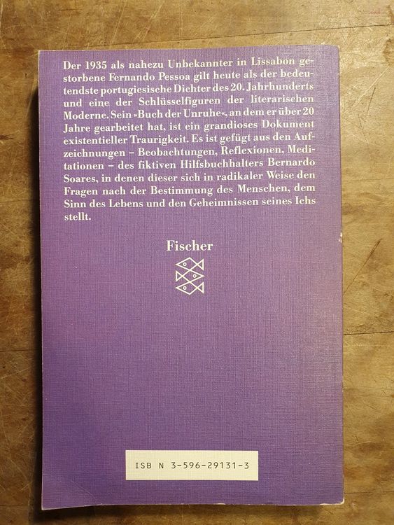 Das Buch der Unruhe Fernando Pessoa Kaufen auf Ricardo