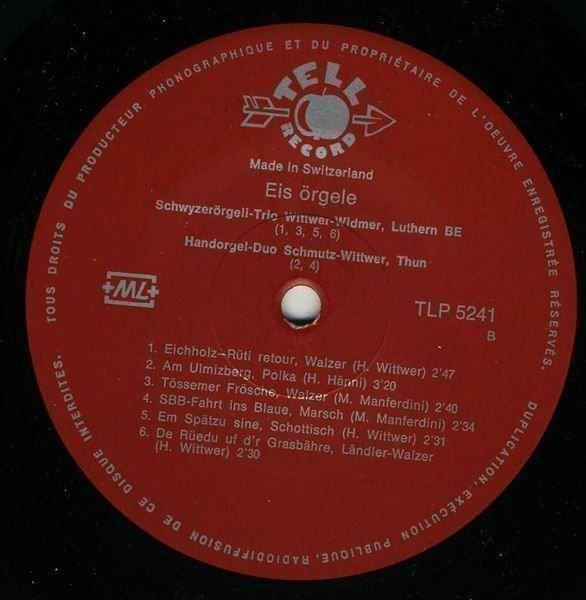 Schallplatten: Schwyzerörgeli-Trio Wittwer-Widmer Sumiswald - Eis Örgele LP – Gebraucht aus Genève von Cockattoo 3