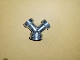 Y-Verteiler für Zulaufschläuche, für Ø 3/4 Zoll chrome