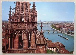 Basel, Drei Rheinbrücke und Münsterturm