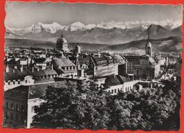 BERN Blick auf die Alpen - Stempel Hauptbahnhof Eilversand