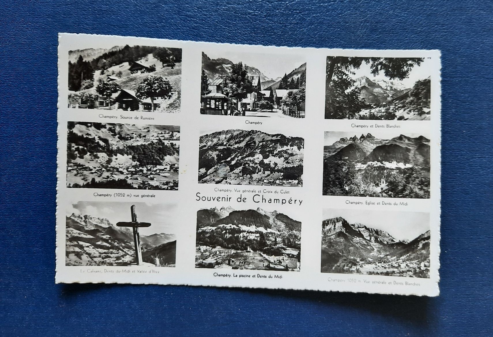 Ansichtskarten: Ansichtskarte Champéry, 9 Bilder, gest.1953 – Gebraucht aus Marly von neu-adlerauge65