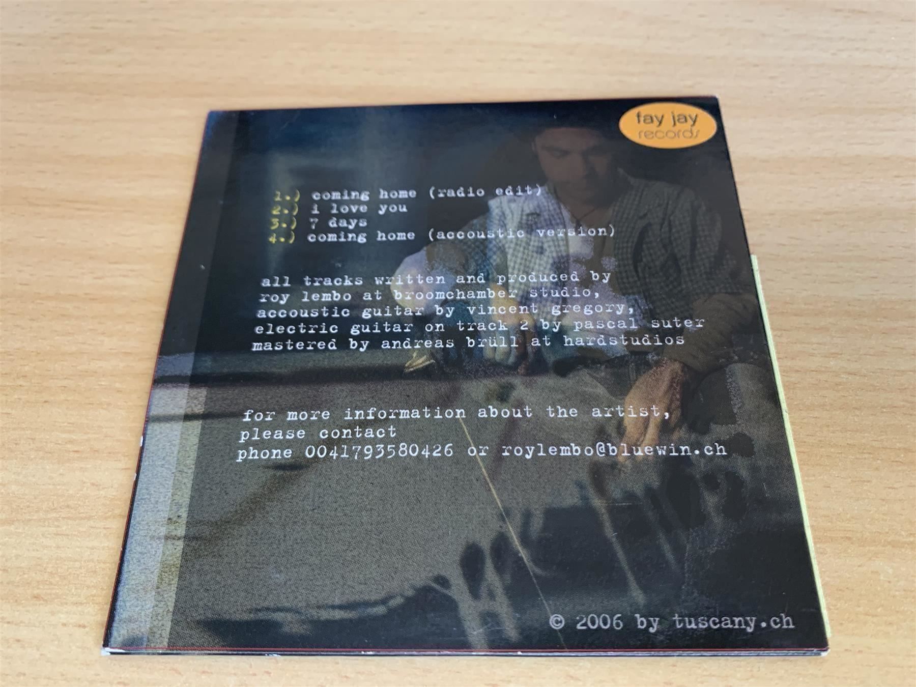 CDs: Roy Lembo – Coming Home – Gebraucht aus Rikon im Tösstal von Alpenmutz 1
