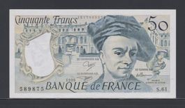 France 50 Francs 1990 gefalten