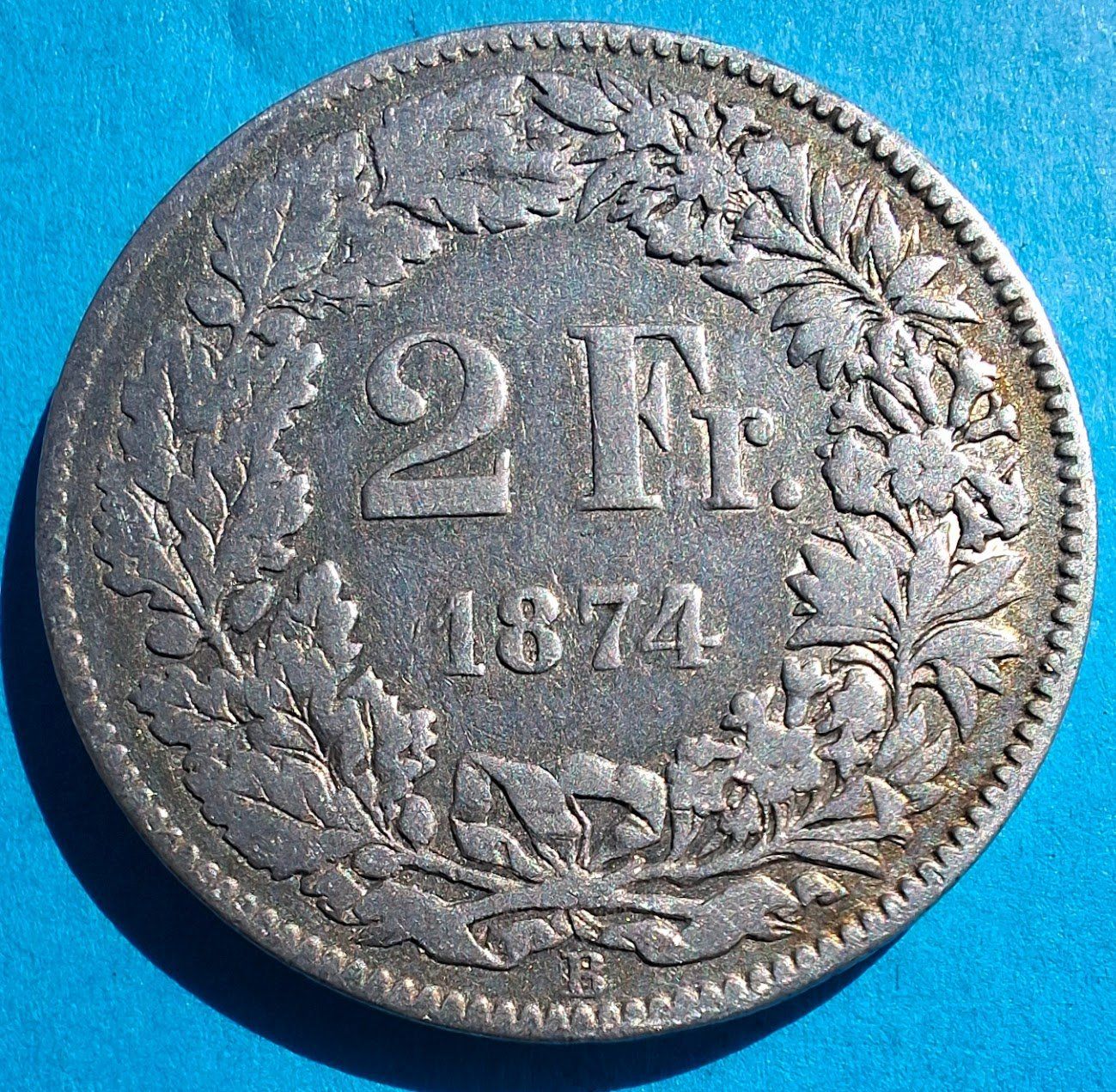 Alle Münzen: CHF___2.00 1874 SS – Gebraucht aus Fribourg von Kiki020
