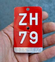 Velonummer ZH von 1979 - Zürich Nr. 203963