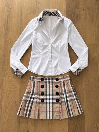 Burberry Hemd und Rock Karomuster Gr. S 