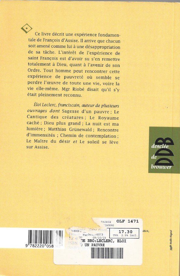 Libri: Eloi Leclerc - Sagesse d'un pauvre – Usato da Courtepin venduto da Fin_dj7p 1