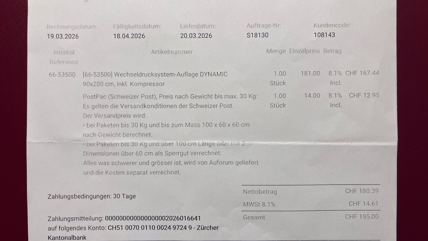 Materassi: Herdegen Protektor I Wechseldruckmatratze mit Kompressor – Usato da Birsfelden venduto da thomey58 1
