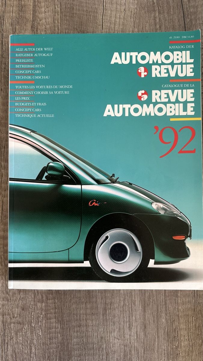 Libri: REVUE AUTOMOBILE Catalogue 1992 – Nuovo (secondo la descrizione) da Tolochenaz venduto da Dorry01