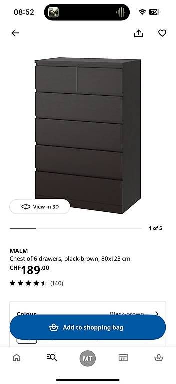 Commodes: IKEA Malm Kommode – D'occasion à Dübendorf par Retrotini 1