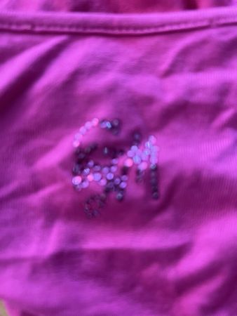 Damen Oberteil pink Grösse M mit Schmucksteinapplikation