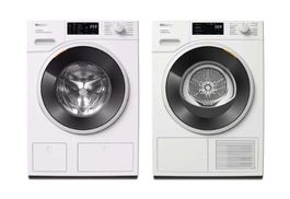 Miele Waschmaschine rechts + Tumbler TSH 700-83 CH links