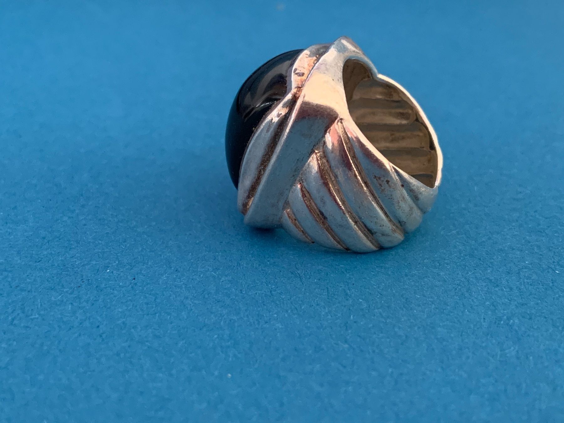 Ringe: Silberring ONYX CARRÉ (54) – Gebraucht aus Dittingen von Bijoubelle 7