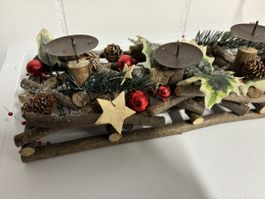 Christmas candle holder decoration