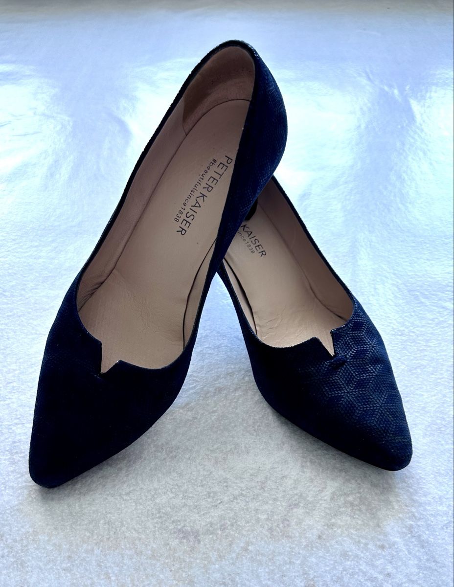 Kaiser Scarpe da donna: Escarpins PETER KAISER bleu marine – Nuovo (secondo la descrizione) da Versoix venduto da kelborn