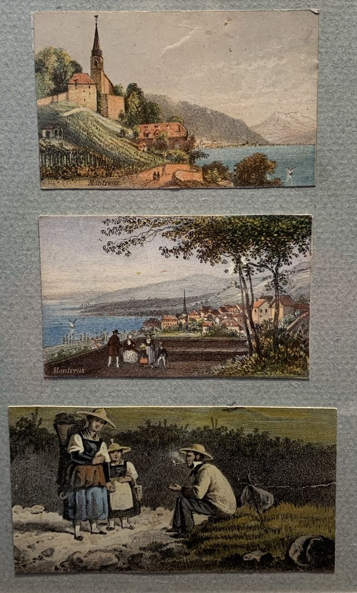 Stiche: 3 lithographies panoramiques de Montreux – Gebraucht aus Veytaux von Latourelle 1