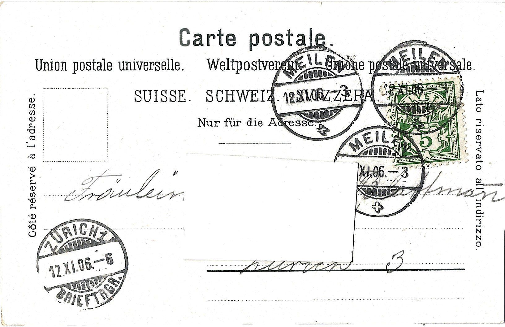 Cartoline postali: Gruss   aus   Meilen. – Usato da Bütschwil venduto da Jackson1A 1