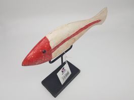 Fisch Aufsteller Rot Weiss Holz