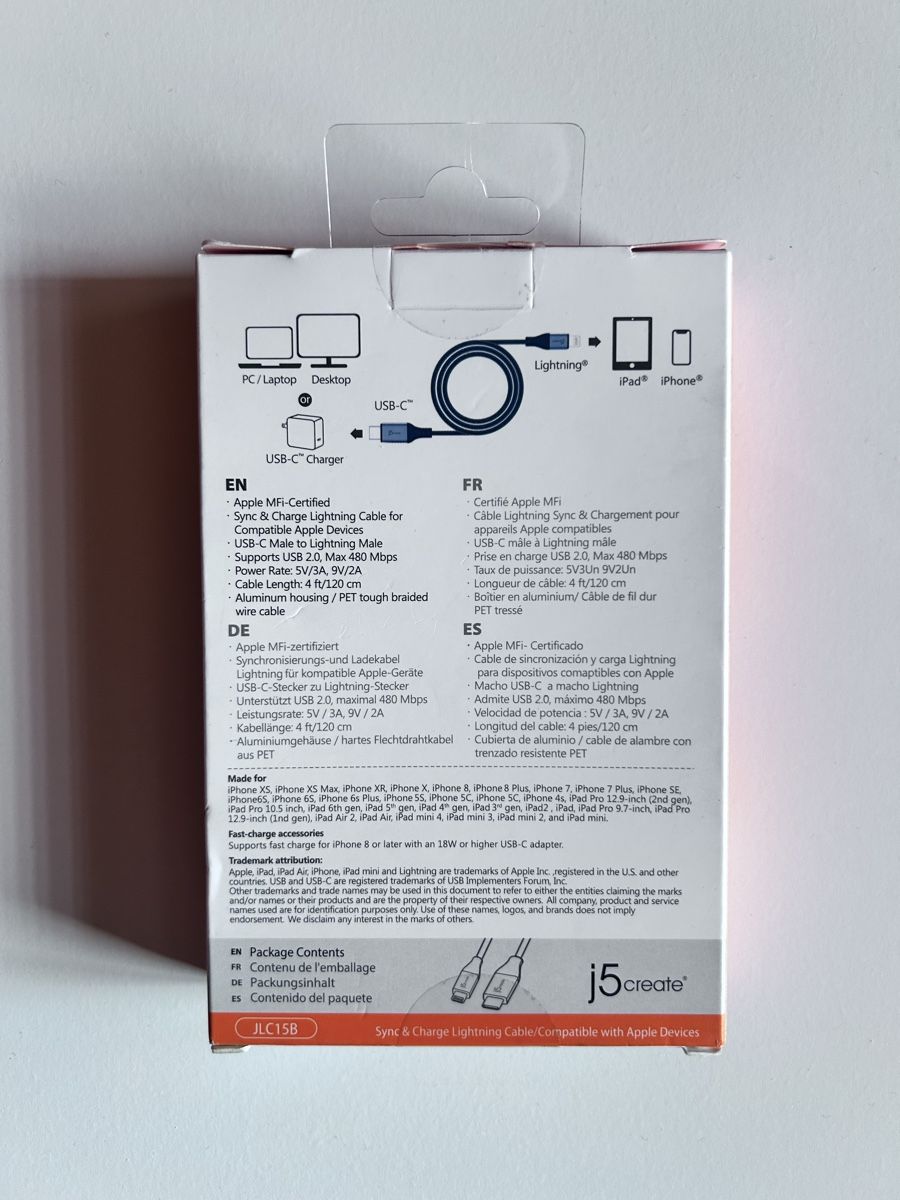 Kabel: USB-C zu Lightning Ladekabel – Neu und originalverpackt aus Goldach von Brickwerk 1