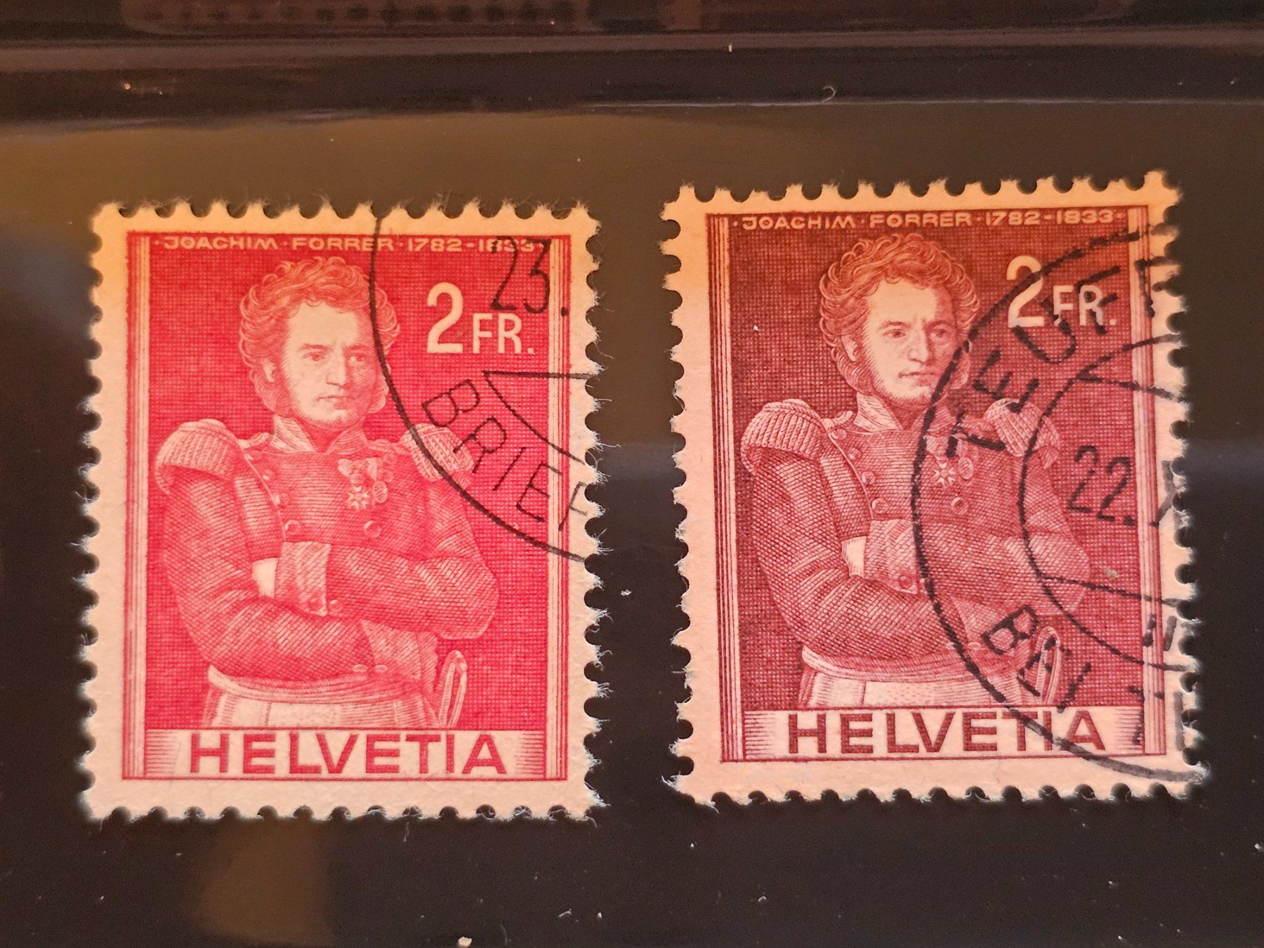 Alle Briefmarken: CH 1941 N° 251 farbtöne – Gebraucht aus Monte Carasso von giave