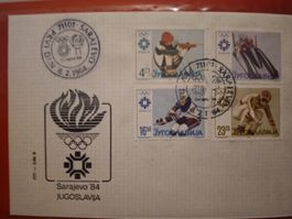 Olympia 1984 Jugoslawien Briefmarkenausgabe 