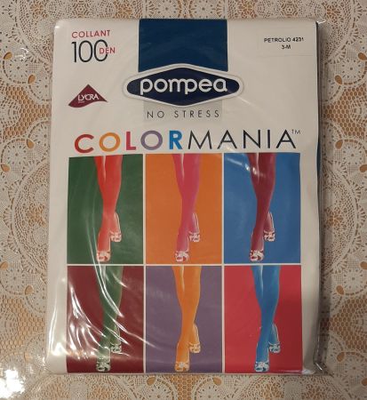 Pompea Colormania 100DEN Petrolblau Gr.3/M Strumpfhose