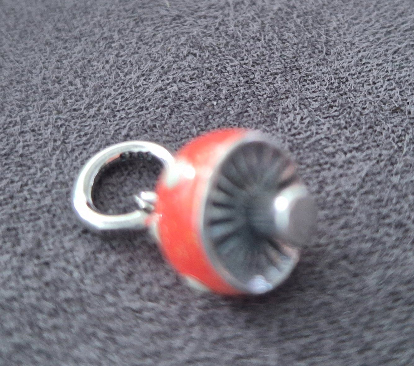 Anhänger: Silber Charm Pilz orange +Garantie – Neu (gemäss Beschreibung) aus Rotkreuz von Carbone_Bijou-Shop 4
