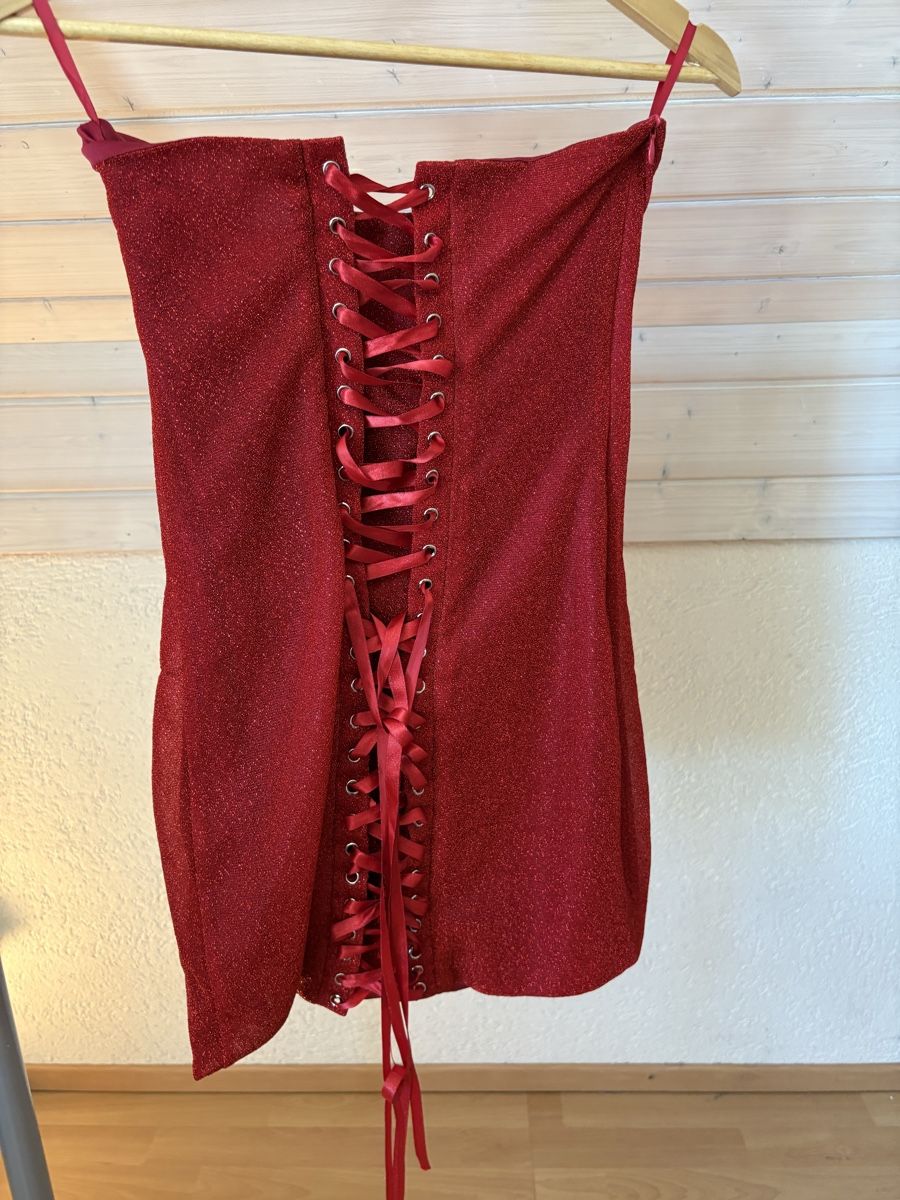Vestiti: ROTES CORSAGE-KLEID – Nuovo (secondo la descrizione) da Bettwiesen venduto da wombat90 2