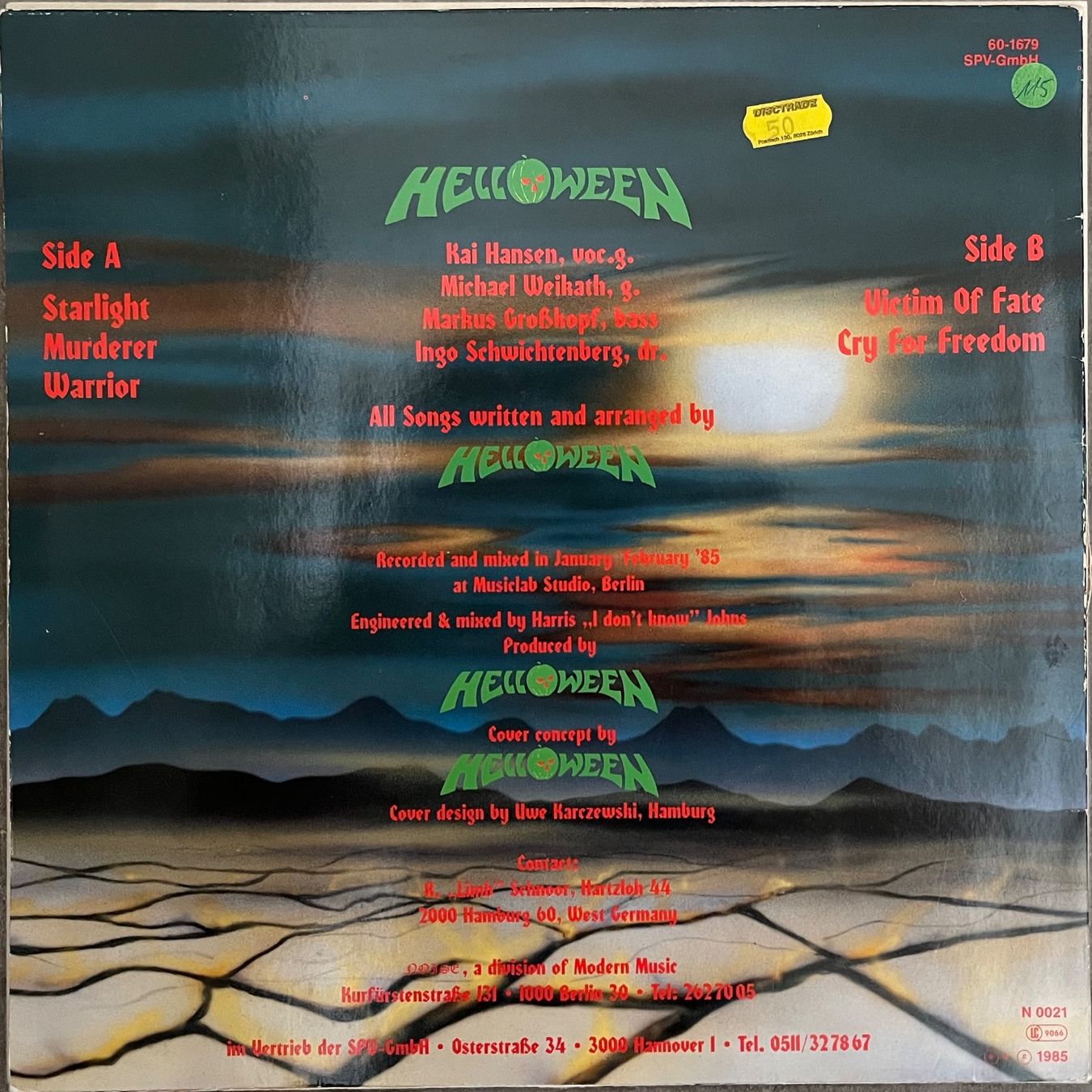 Schallplatten: HELLOWEEN - HELLOWEEN - 33 Tours – Gebraucht aus Bussigny von vinyl-pas-cher 1