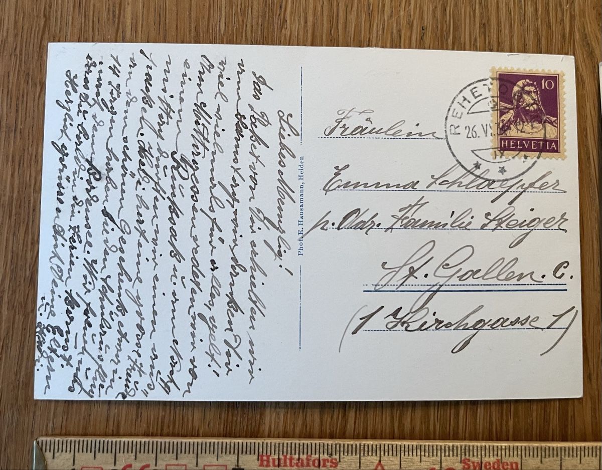 Cartoline postali: Antike Ansichtskarte Appenzeller Heiden – Usato da Waldstatt venduto da Cremschnitte 5
