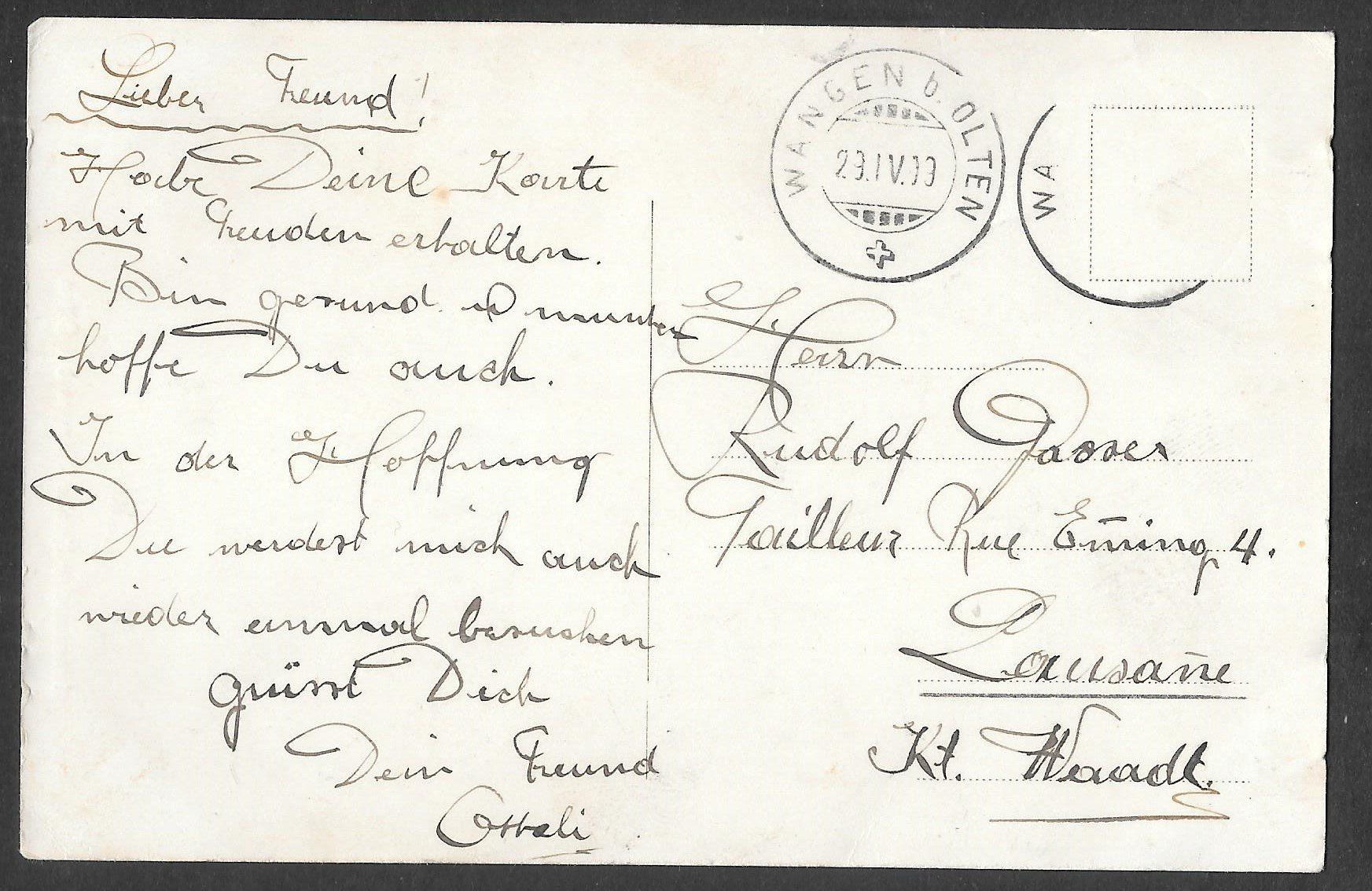 Cartoline postali: Wangen bei Olten Inneres der Kirche – Usato da Olten venduto da clotaldi 1