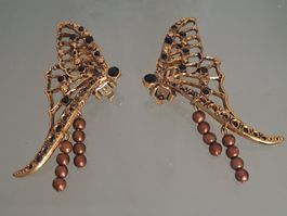 Ohrclipsen Vintage Schmetterlinge 