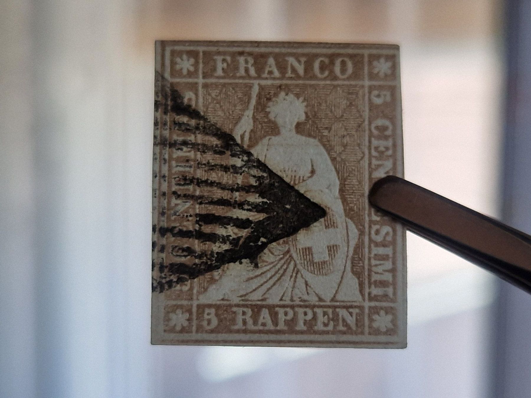 Alle Briefmarken: Strubel 22C, schönes Stück, ab 1.- – Gebraucht aus Burgdorf von Glossy01 4