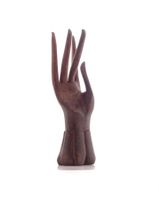 Handgeschnitzte Mudra Hand aus Holz – Skulptur & Ringhalter
