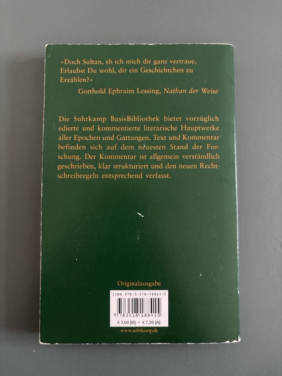 Bücher:     Nathan der Weise – G. E. Lessing – Gebraucht aus Zürich von flamingogk 1