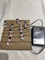 Festive Snowman String Lights - Battery Operated!