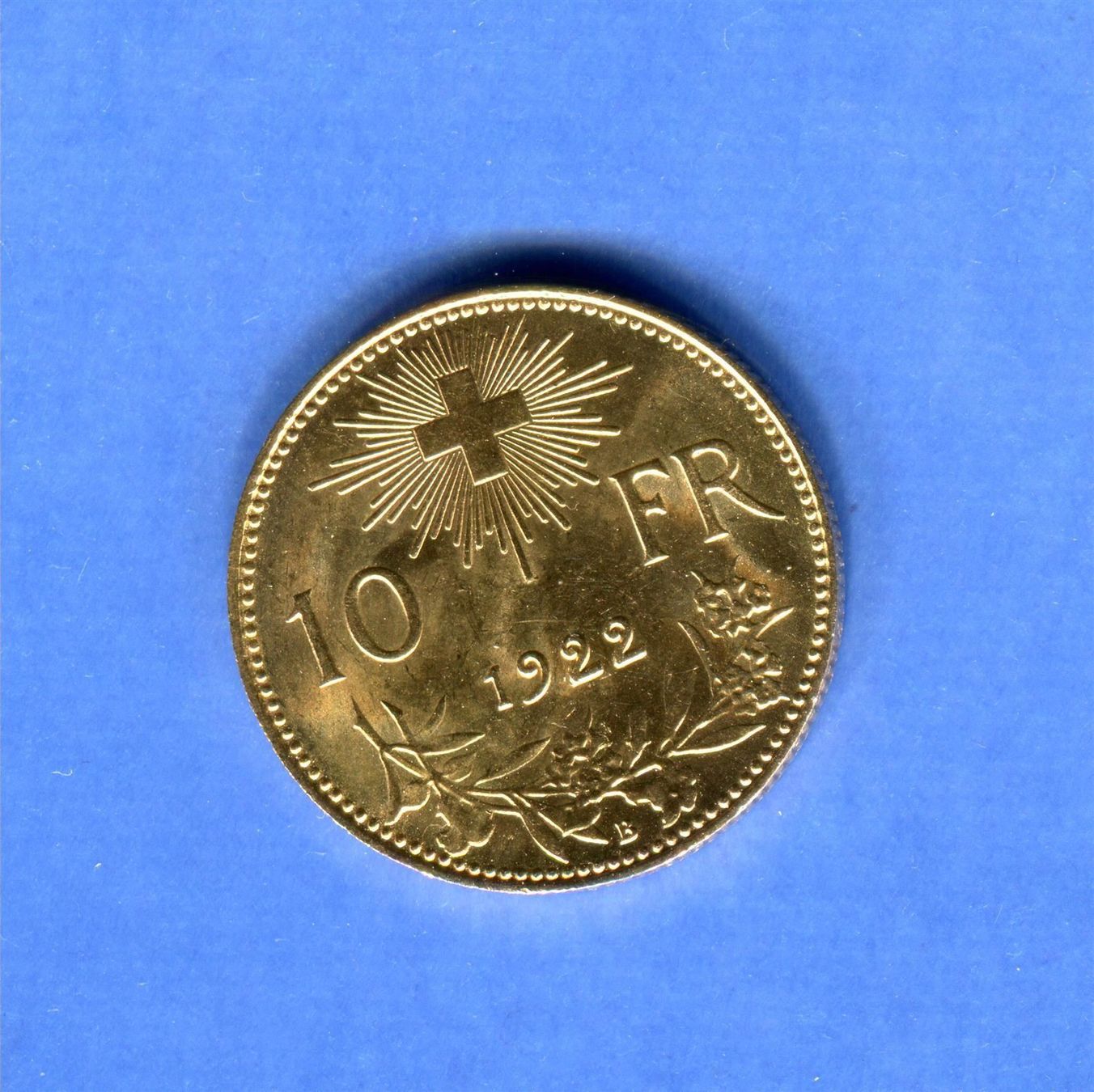 Tutti le monete: (308)10 Franken 1922 Vreneli Stgl Gold – Usato da Rüthi (Rheintal) venduto da erdnuessli1