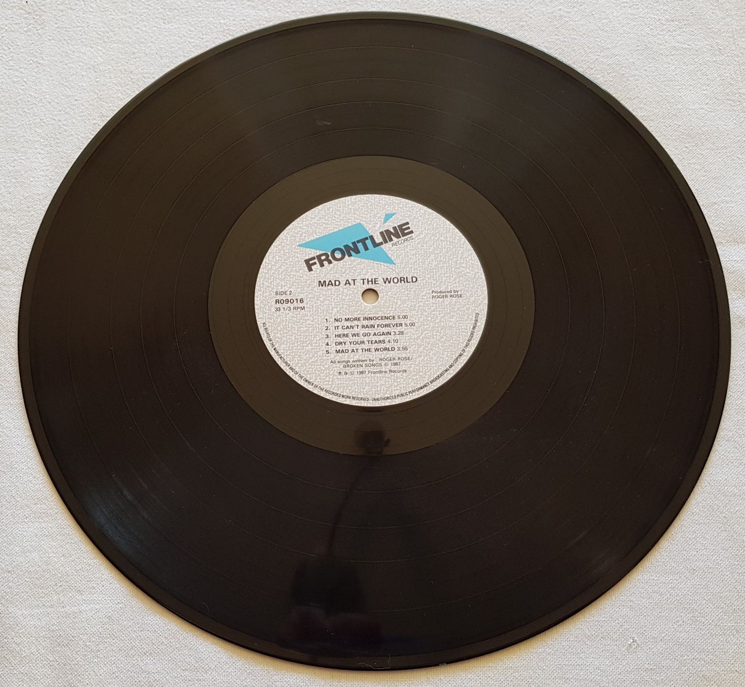 Dischi in vinile: Mad At The World - Same - LP - 1987 - First Press – Usato da Uster venduto da Zardodel 3