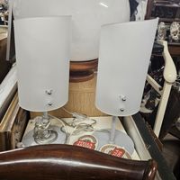 Tischlampen mattglas mattweiss 2er-Set 40-60 Zeichen